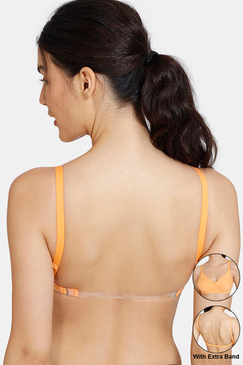 Buy Zivame Beautiful Basics Double Layered Non Wired 3/4th Coverage Backless Bra - Mock Orange